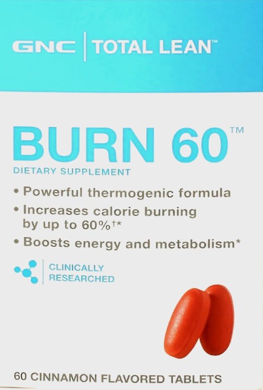 GNC Total Lean Burn 60 | Thermogenic Fat Burner | Metabolism & Energy Support | 60 Tablets - Image 2