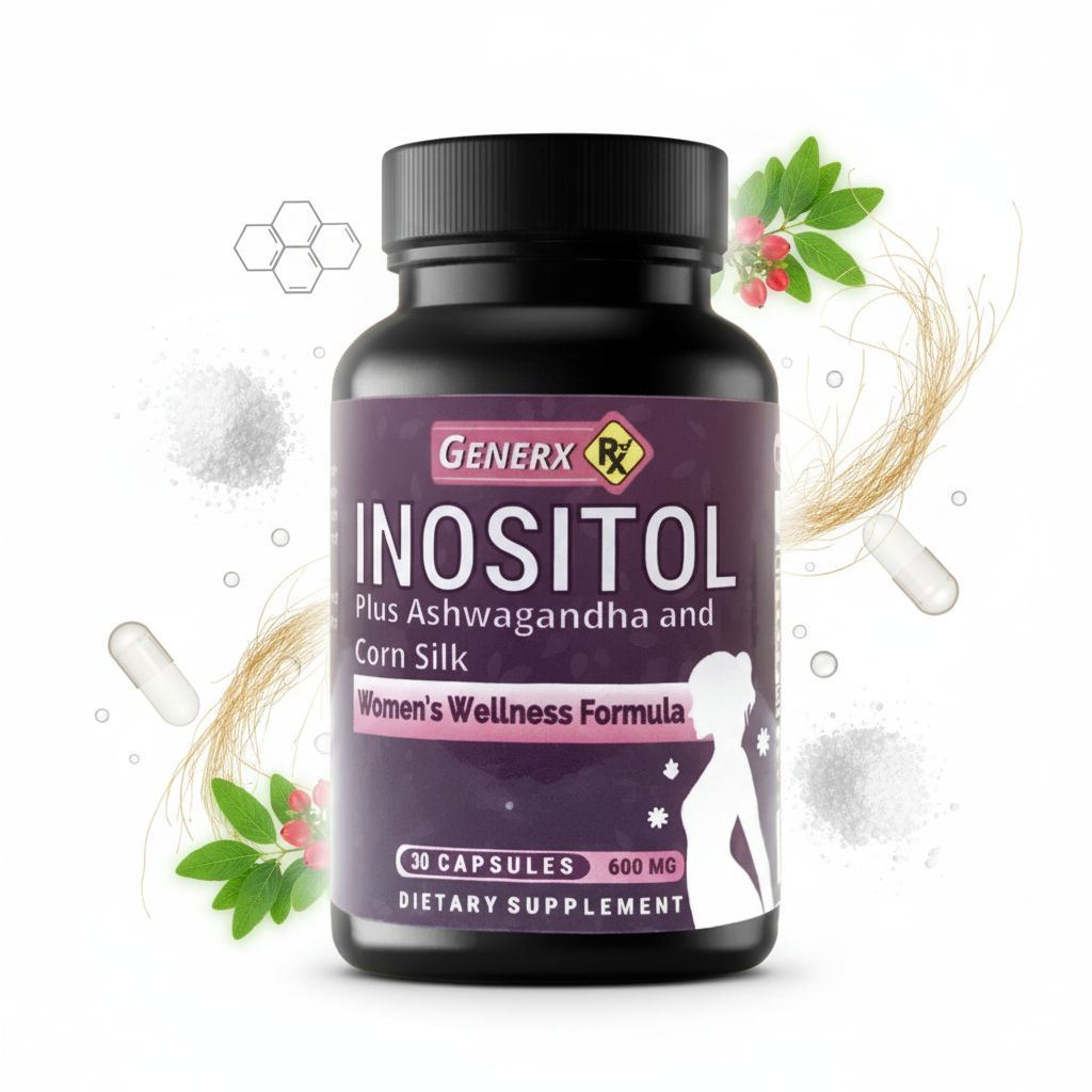 Generx Inositol with Ashwagandha & Corn Silk | Women's Wellness Formula | 600mg | 30 Capsules - Image 5