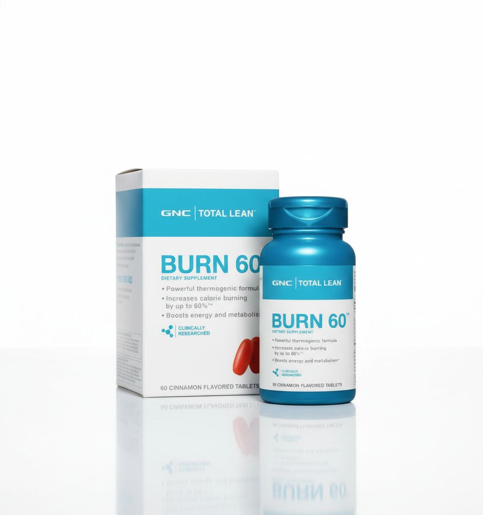 GNC Total Lean Burn 60 | Thermogenic Fat Burner | Metabolism & Energy Support | 60 Tablets