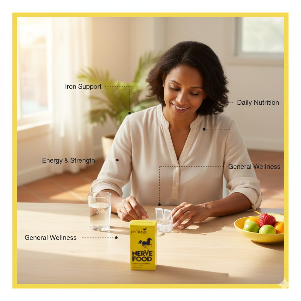 Dr. Chase Nerve Food – Iron + Vitamin B1 for Nerve Strength & Blood Health – 240 Tablets - Image 2