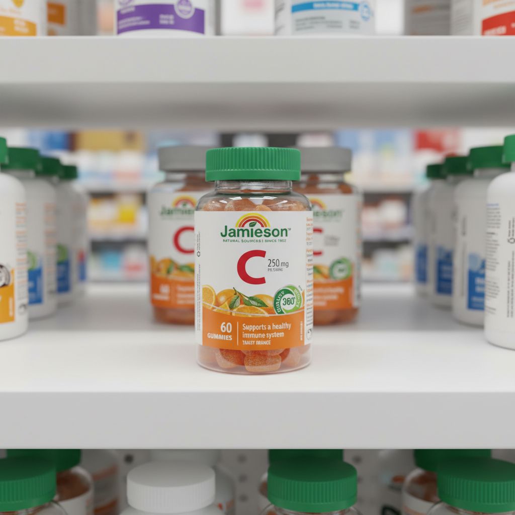Jamieson Vitamin C Gummies 250 mg – Immune Support, Tangy Orange, 60 Gummies - Image 2