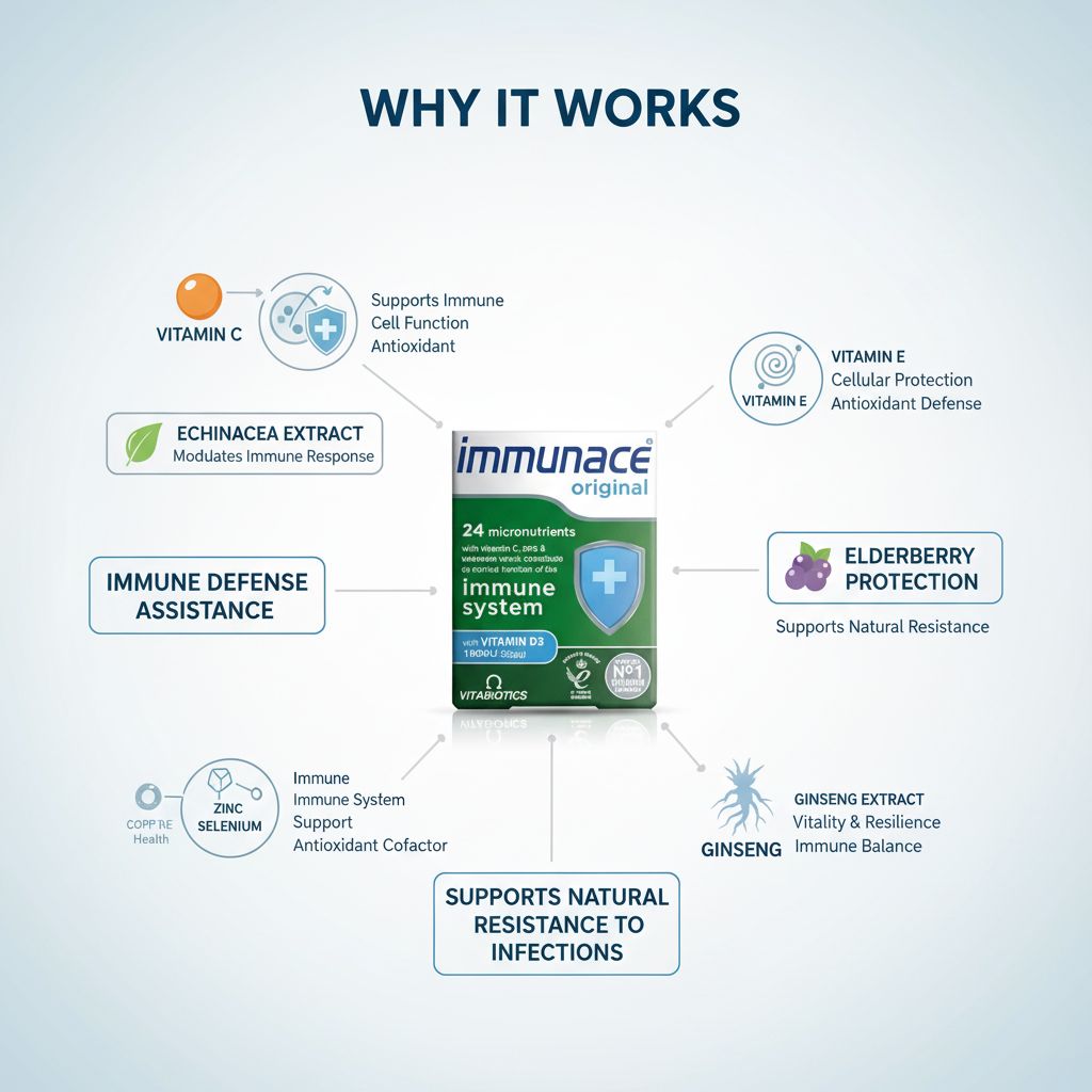 Immunace Original Tablets – Daily Immune System Support with Vitamin C, Zinc & Selenium - Image 3