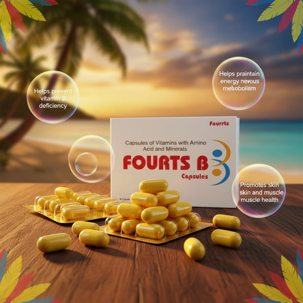 Fourrts B Capsules – Vitamin B Complex with Amino Acids & Minerals – Energy & Nerve Support - Image 4
