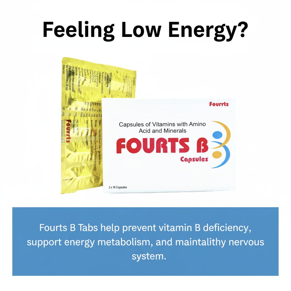 Fourrts B Capsules – Vitamin B Complex with Amino Acids & Minerals – Energy & Nerve Support - Image 3