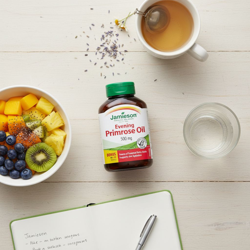Jamieson Evening Primrose Oil 500 mg | Skin & Hormonal Support Softgels - Image 4