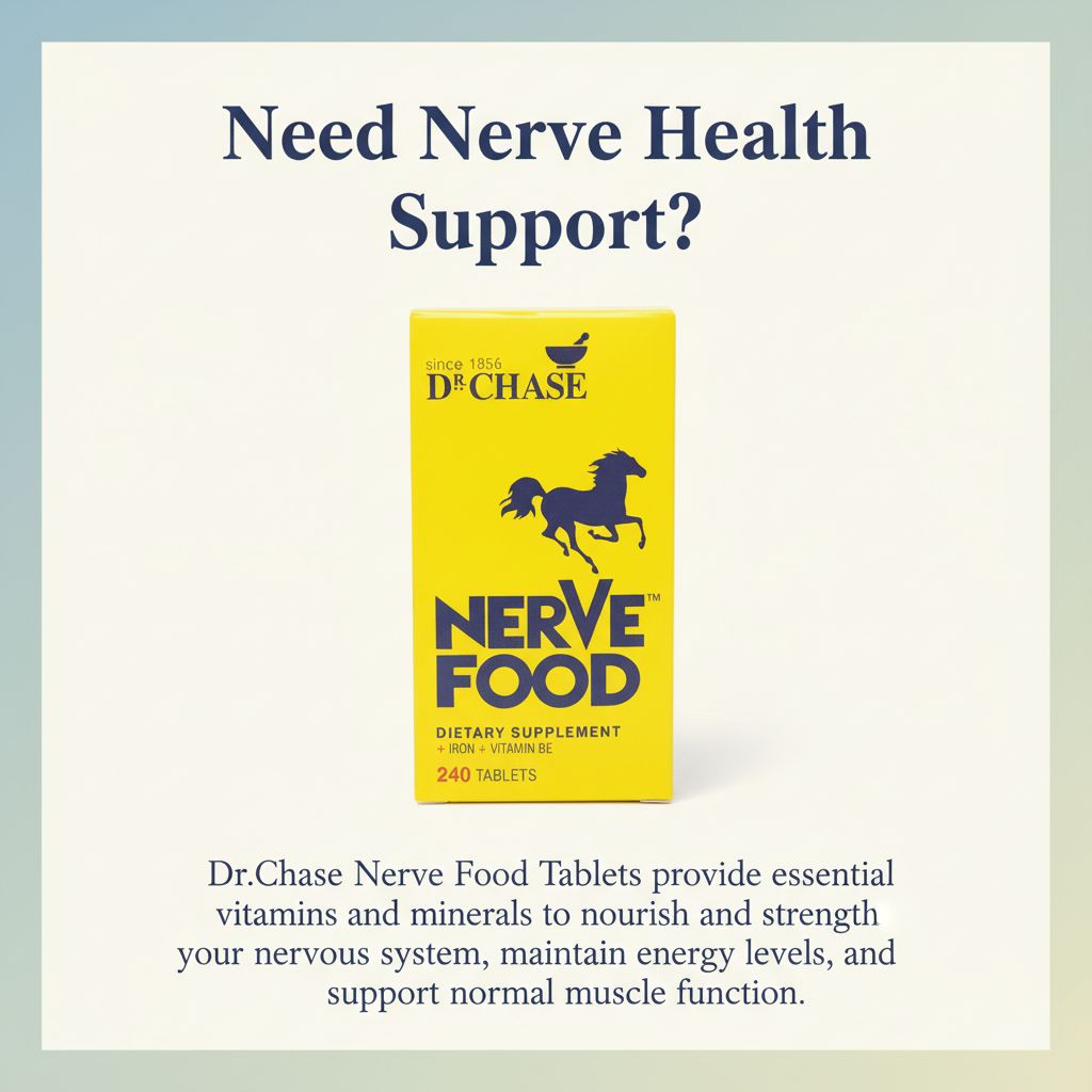 Dr. Chase Nerve Food – Iron + Vitamin B1 for Nerve Strength & Blood Health – 240 Tablets - Image 5