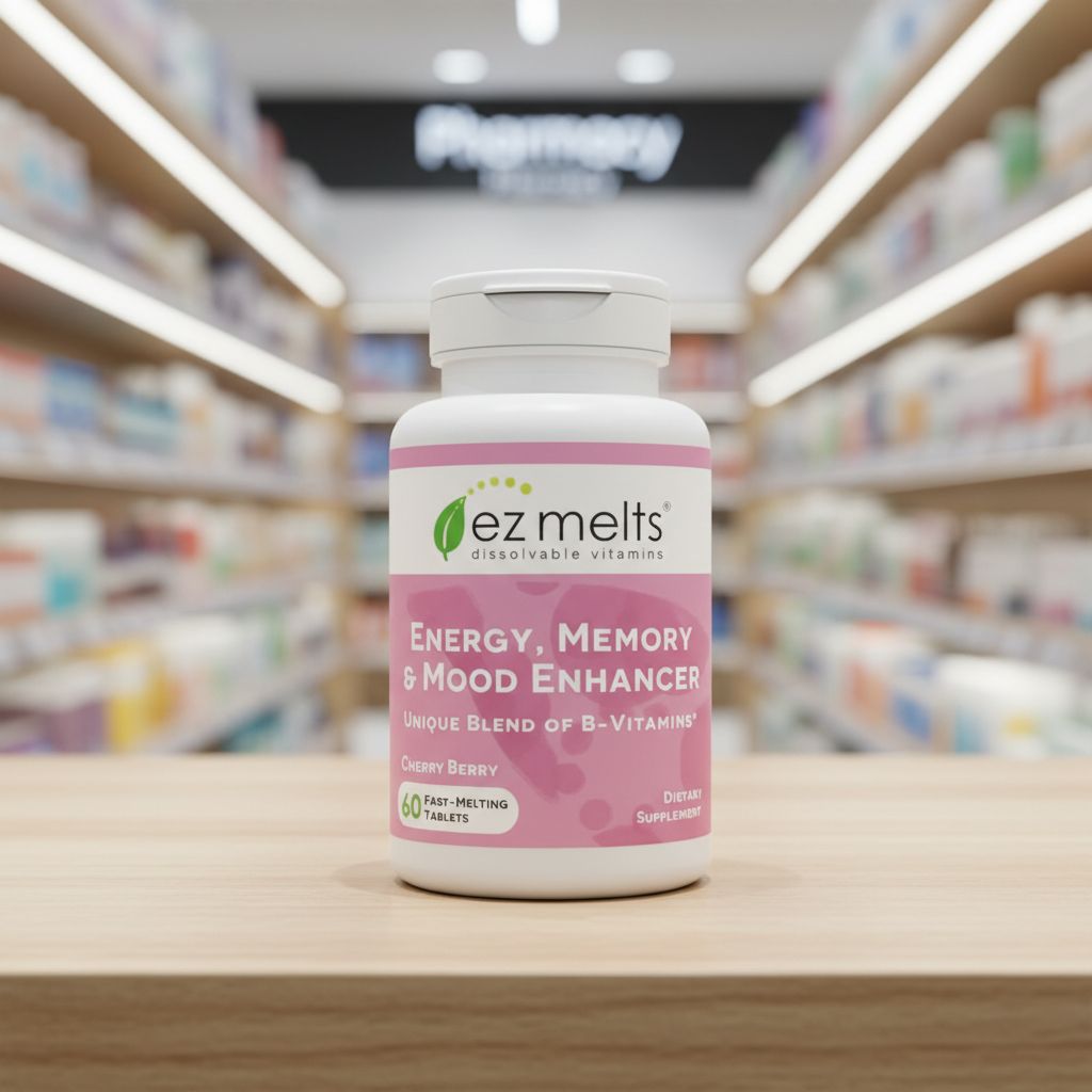 EZ Melts Energy, Memory & Mood Enhancer – Fast-Melting B-Vitamins – Cherry Berry – 60 Tablets - Image 4