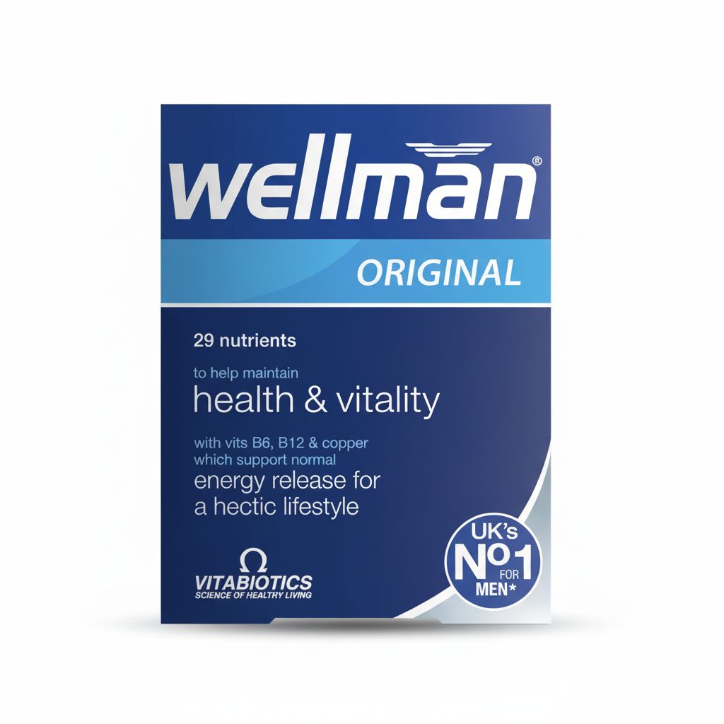 Wellman Original 29 Nutrients – Men's Multivitamin for Health & Vitality | Vitabiotics