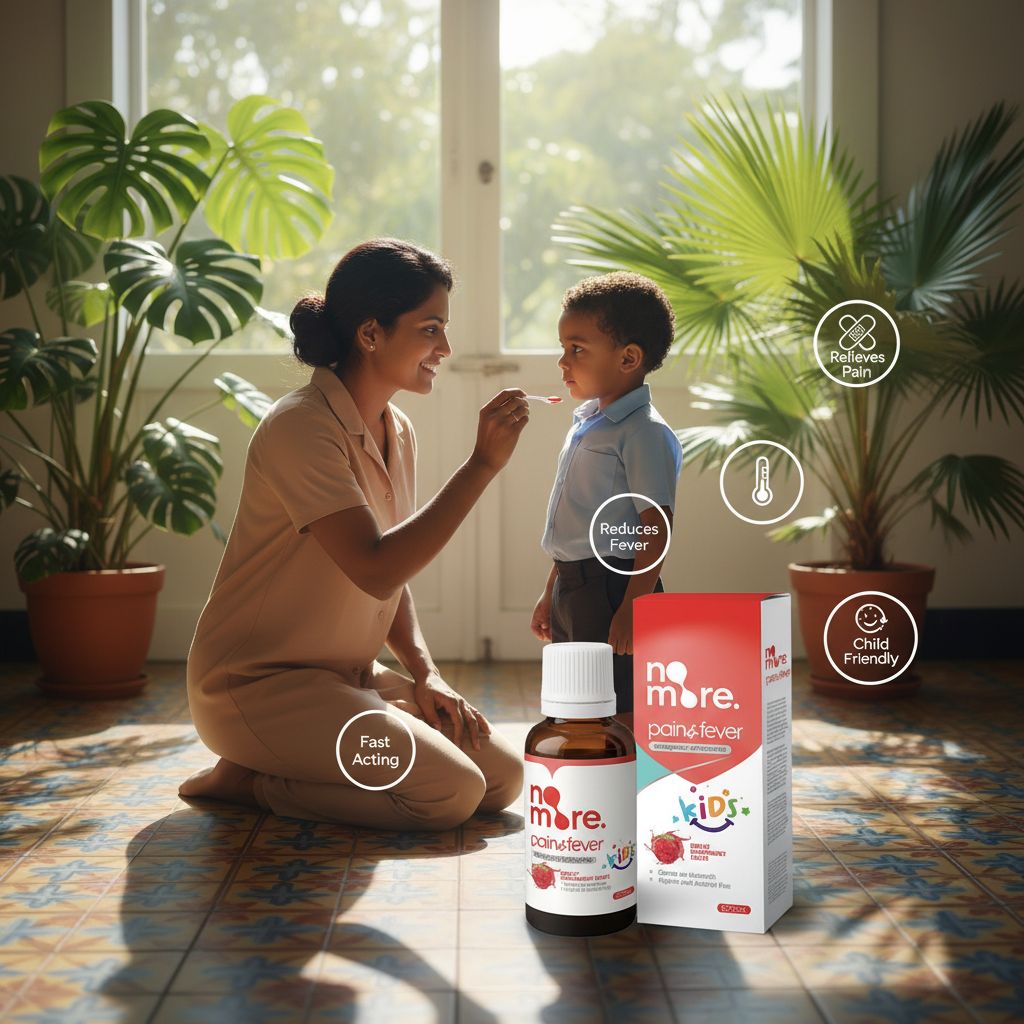No More Kids Pain & Fever Syrup 120mL | Children's Relief for Fever & Pain | Raspberry Flavor - Image 8