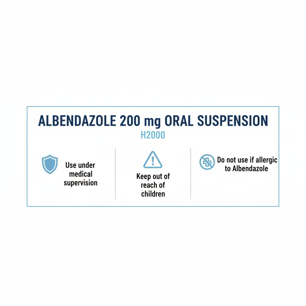 Albendazole Oral Suspension USP 200 mg/5 mL 10 mL | Single Dose Deworming Treatment - Image 2