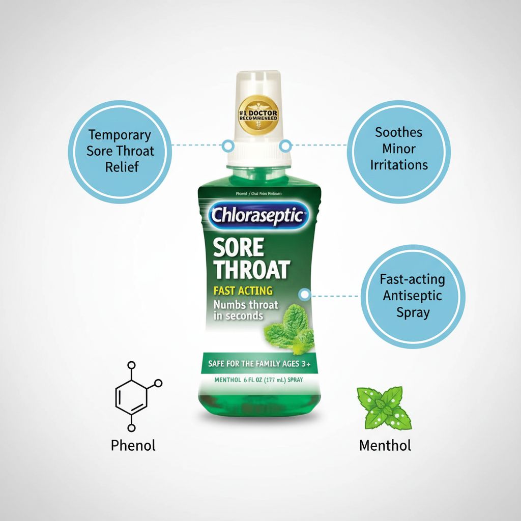 Chloraseptic Sore Throat Spray Menthol 177ml | Fast Acting Throat Numbing Relief | Family Use Ages 3+ - Image 3