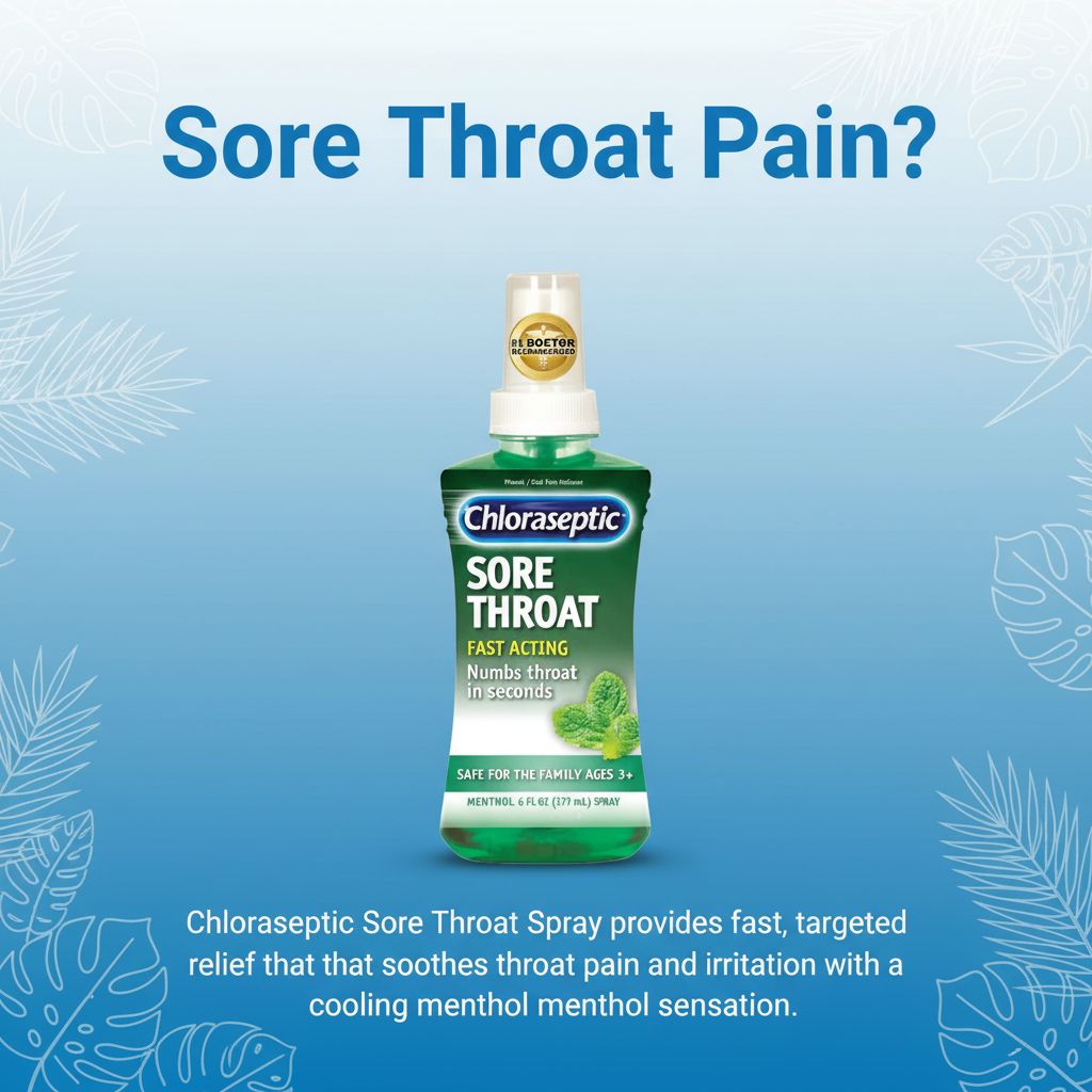 Chloraseptic Sore Throat Spray Menthol 177ml | Fast Acting Throat Numbing Relief | Family Use Ages 3+ - Image 6