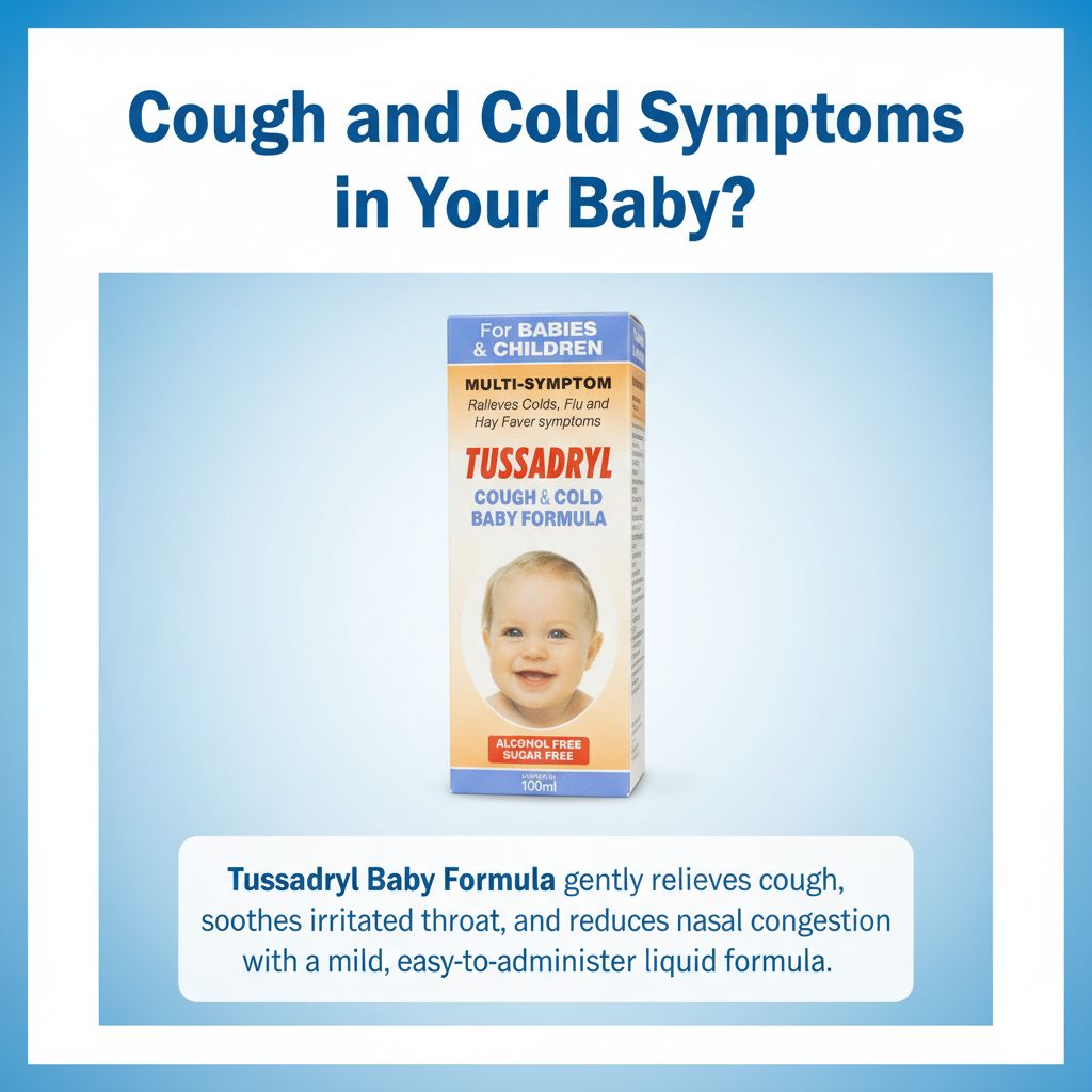 Tussadryl Baby Formula 100mL | Cough & Cold Relief for Babies & Children | Alcohol-Free Sugar-Free - Image 5