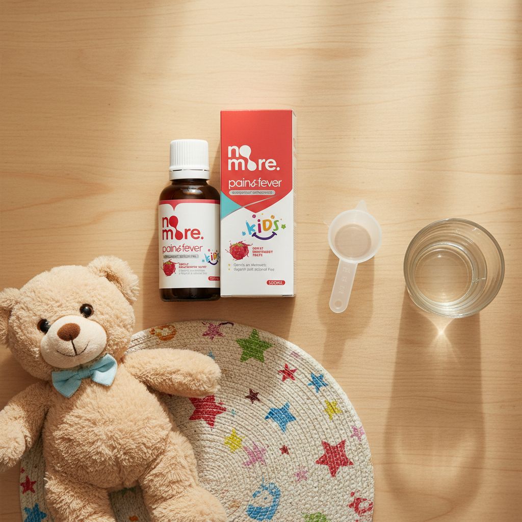 No More Kids Pain & Fever Syrup 120mL | Children's Relief for Fever & Pain | Raspberry Flavor - Image 4