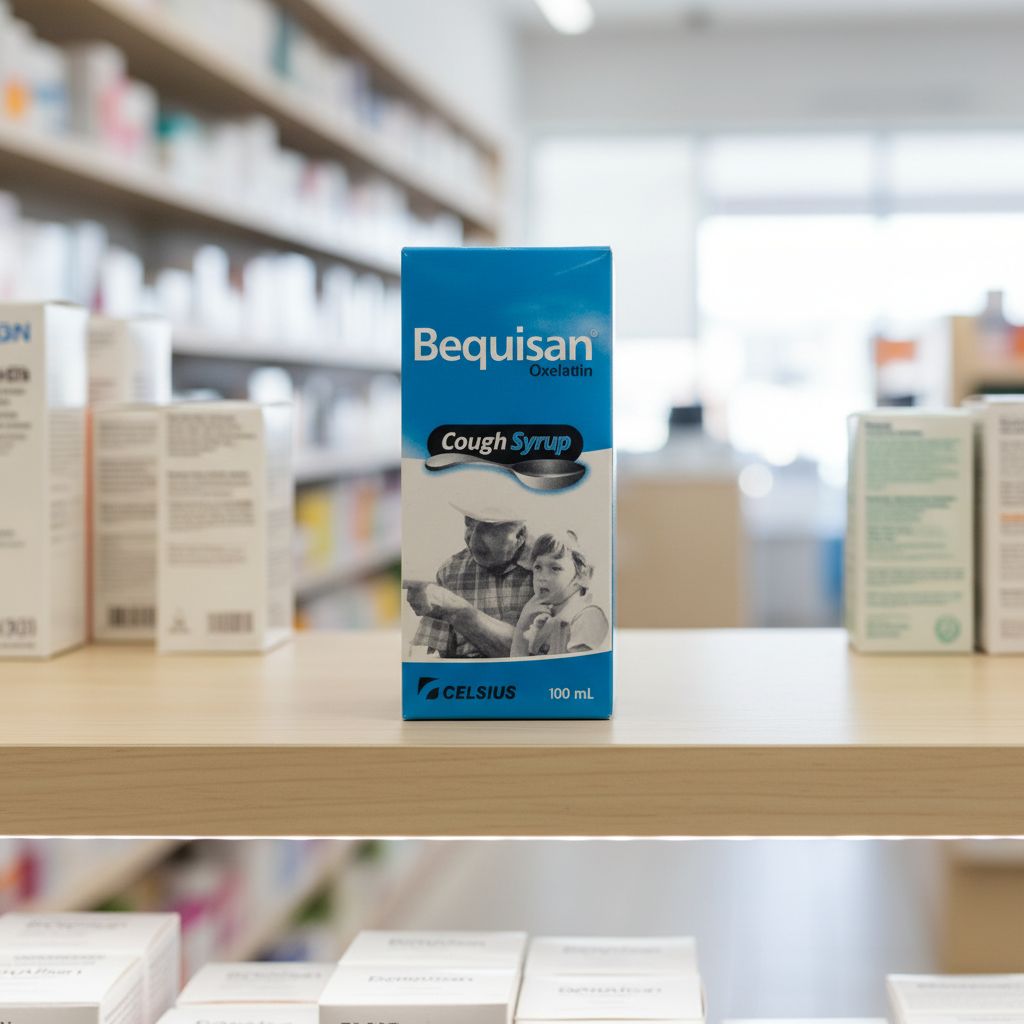 Bequisan Oxelattin Cough Syrup 100mL | Dry Cough Relief | Celsius Pharma - Image 3