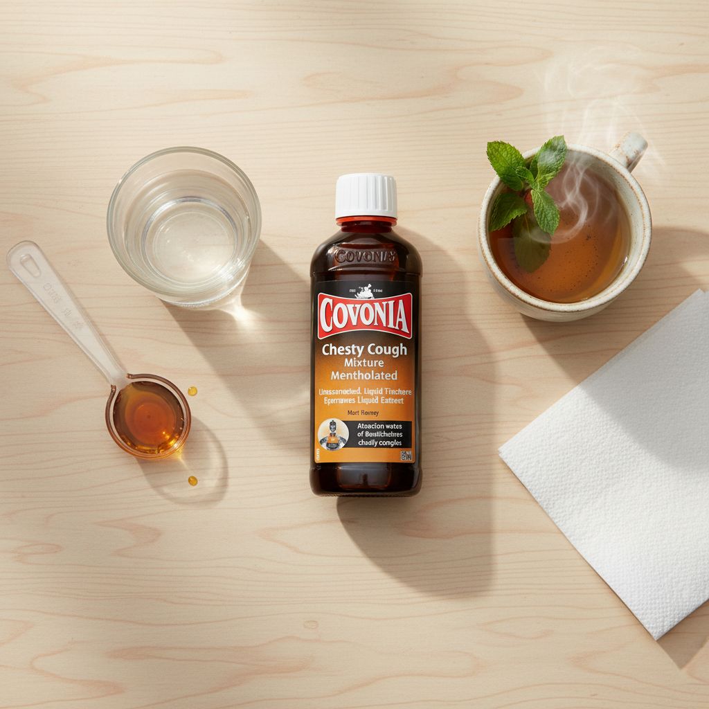 Covonia Chesty Cough Mixture Mentholated | Mucus Relief & Chest Congestion Syrup - Image 3