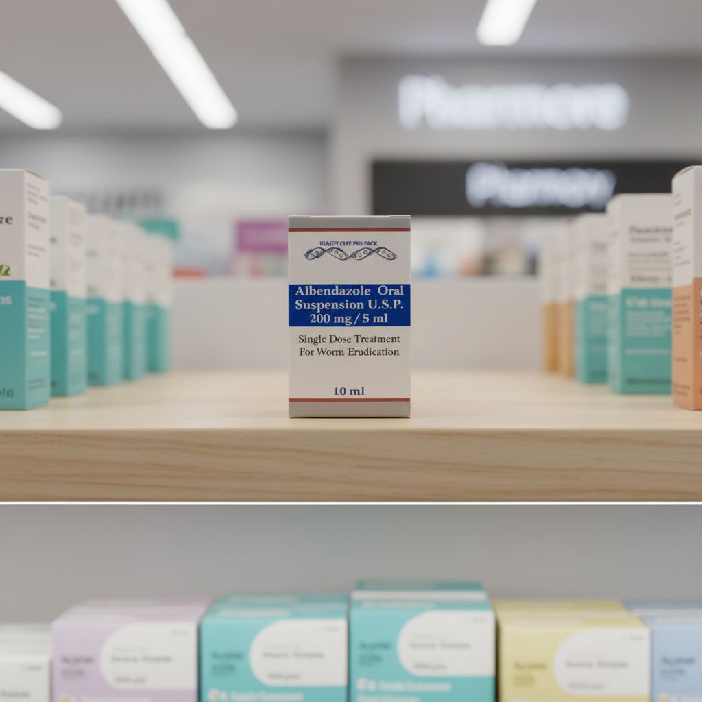 Albendazole Oral Suspension USP 200 mg/5 mL 10 mL | Single Dose Deworming Treatment - Image 3