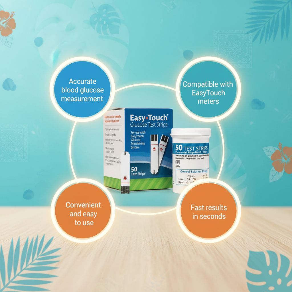 Easy Touch Glucose Test Strips 50 Pack | Accurate Blood Sugar Testing Strips - Image 5