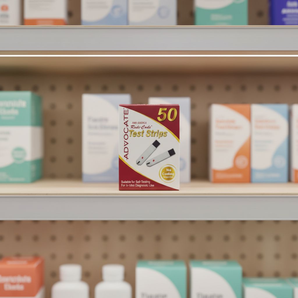 Advocate Redi-Code Blood Glucose Test Strips | No Coding Accurate Diabetes Testing - Image 3