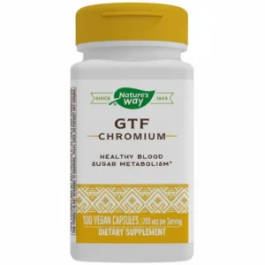 Nature’s Way GTF Chromium 200 mcg – Blood Sugar Metabolism Support | 100 Vegan Capsules