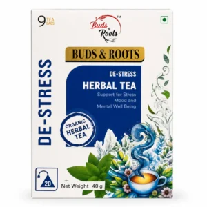 Buds & Roots De-Stress Herbal Tea | 20 Tea Bags | Stress Support